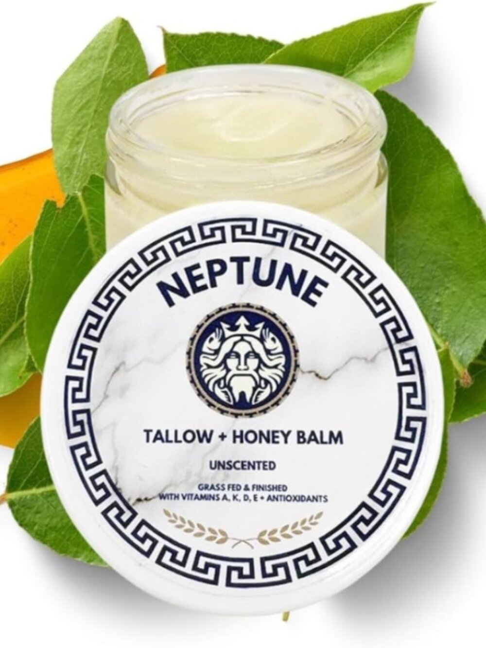 Neptune Grass Fed Tallow and Honey Balm Unscented 2 oz